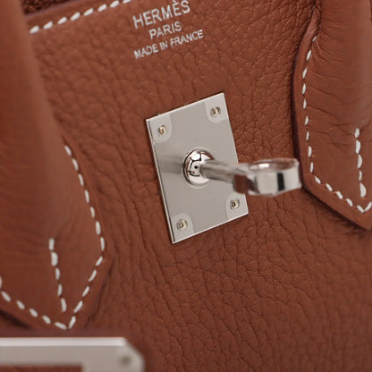 Hermes Birkin 25 Togo Gold PHW K Stamp - photo 11