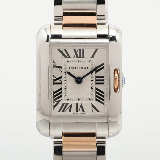 Cartier Tank Anglaise Pink Gold x Stainless Steel Watch W5310036 - photo 1