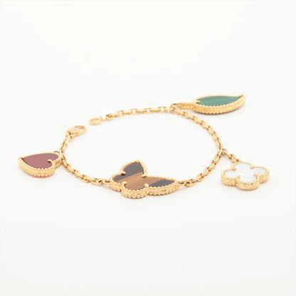 Van Cleef & Arpels Lucky Alhambra 4 Motif (Malachite, Mother of Pearl, Tiger Eye, Carnelian) Bracelet - photo 1