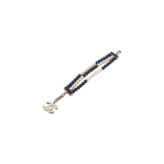 Chanel Costume Pearl Bracelet (Blue/White) - photo 1