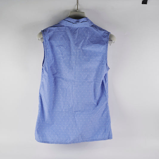 Louis Vuitton Slesveless Lavaliere Blouse Blue Size 34 - photo 2