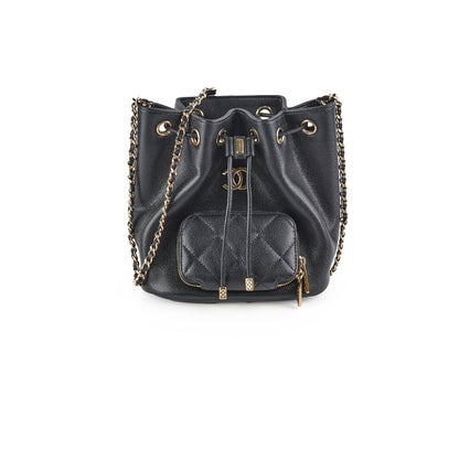 Chanel Drawstring Bucket Caviar Black - photo 1