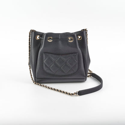Chanel Drawstring Bucket Caviar Black - photo 2