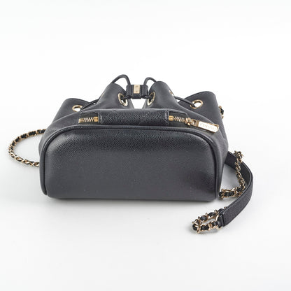 Chanel Drawstring Bucket Caviar Black - photo 4