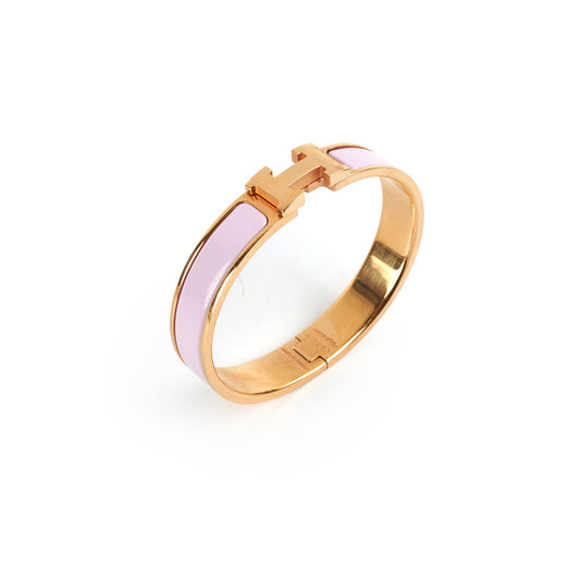 Hermes Clic H Bracelet GM Size - Rose Dragree - photo 1