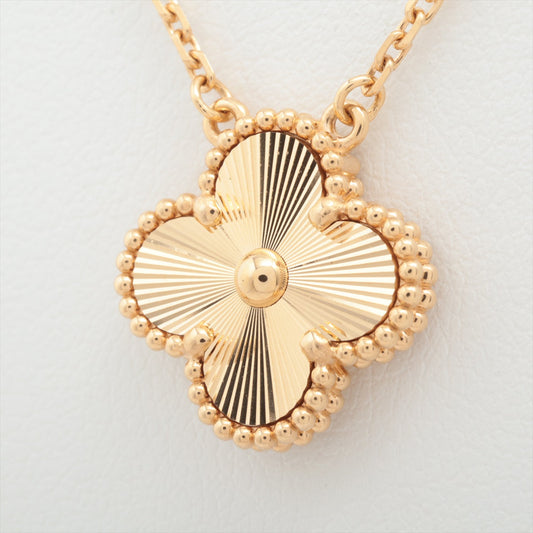 Van Cleef & Arpels Vintage Alhambra Guilloche Necklace Yellow Gold 2023 - photo 2