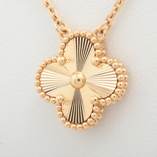 Van Cleef & Arpels Vintage Alhambra Guilloche Necklace Yellow Gold 2023 - photo 1