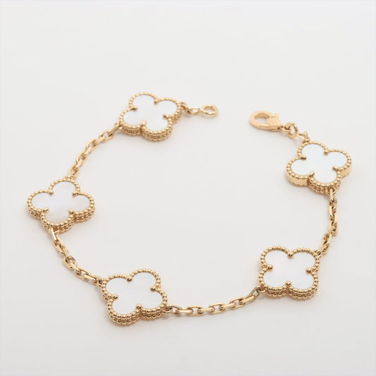 Van Cleef & Arpels Vintage Alhambra 5 Motif Mother of Pearl MOP Bracelet - photo 1