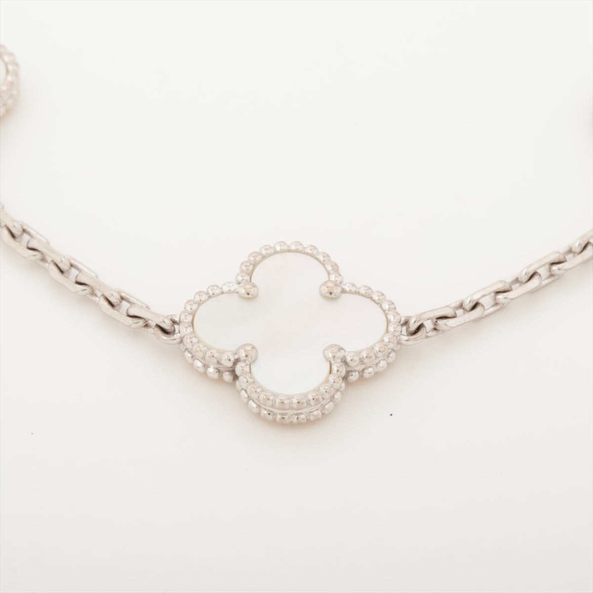 Van Cleef & Arpels Vintage Alhambra 5 Motifs Mother of Pearl Bracelet - photo 4