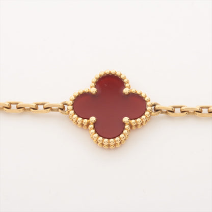 Van Cleef & Arpels Vintage Alhambra 5 Motifs Carnelian Bracelet - photo 4