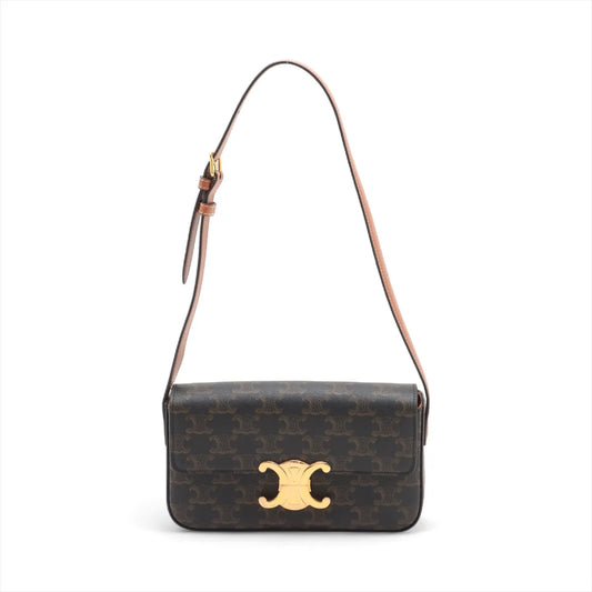 Celine Triomphe Shoulder Bag Brown - photo 1