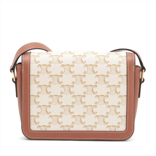 Celine Triomphe Teen Bag in Triomphe Canvas and Calfskin - photo 2