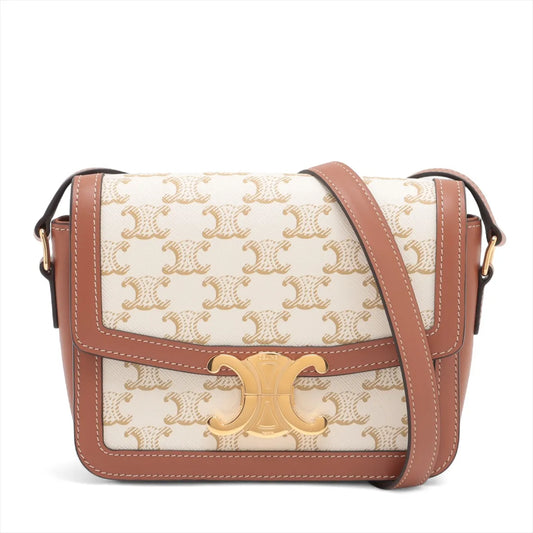 Celine Triomphe Teen Bag in Triomphe Canvas and Calfskin - photo 1