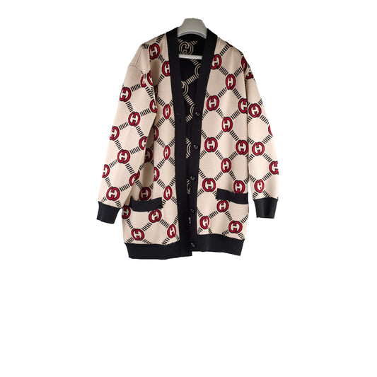 Gucci Reversible GG wool jacquard cardigan Black/Beige - photo 1