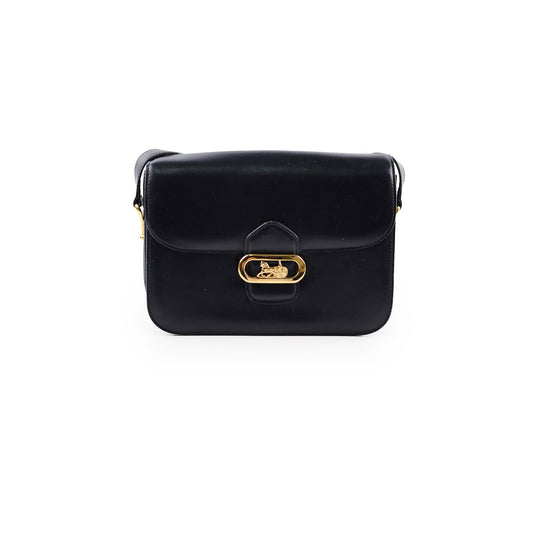 Celine Vintage Navy Horse and Carriage Shoulder Bag - photo 1