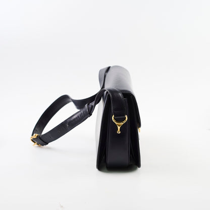 Celine Vintage Navy Horse and Carriage Shoulder Bag - photo 3