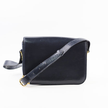 Celine Vintage Navy Horse and Carriage Shoulder Bag - photo 2