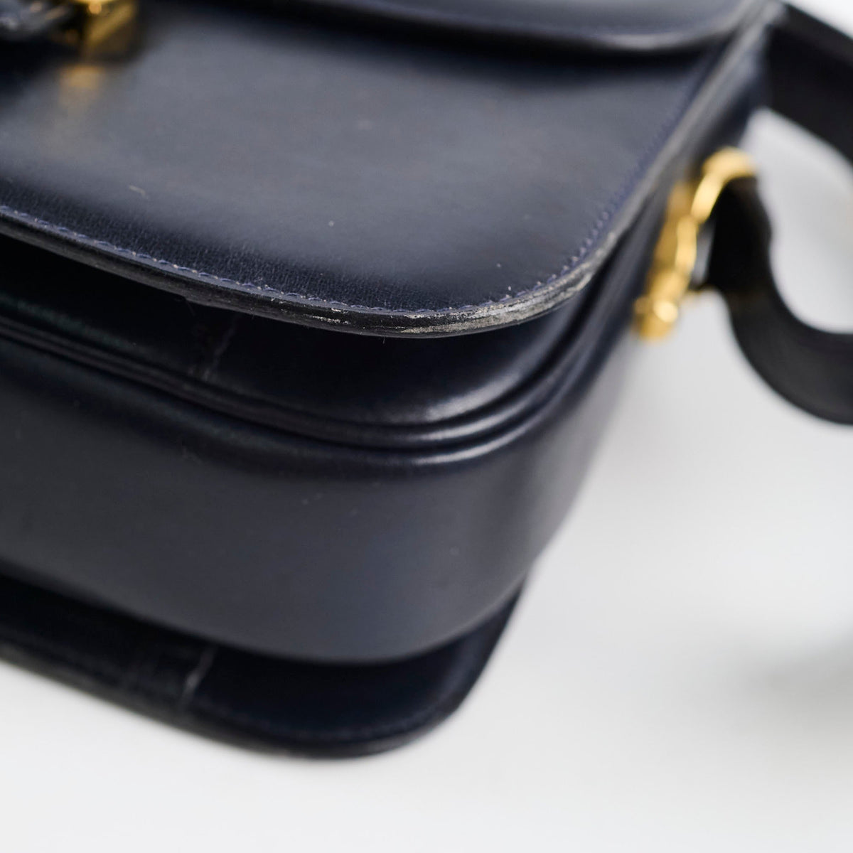 Celine Vintage Navy Horse and Carriage Shoulder Bag - photo 12