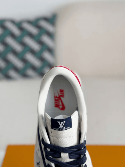 Louis Vuitton x Nike SB Dunk Low White Monogram Navy Red - image 8
