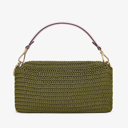 BAGUETTE Green Cotton Crochet Bag - image 3