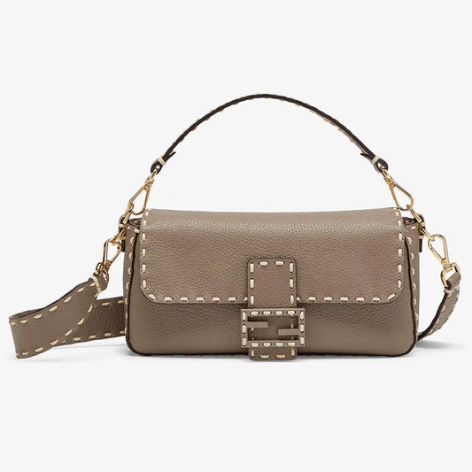 Fendi Baguette Grey Full Grain Leather Bag - photo 1