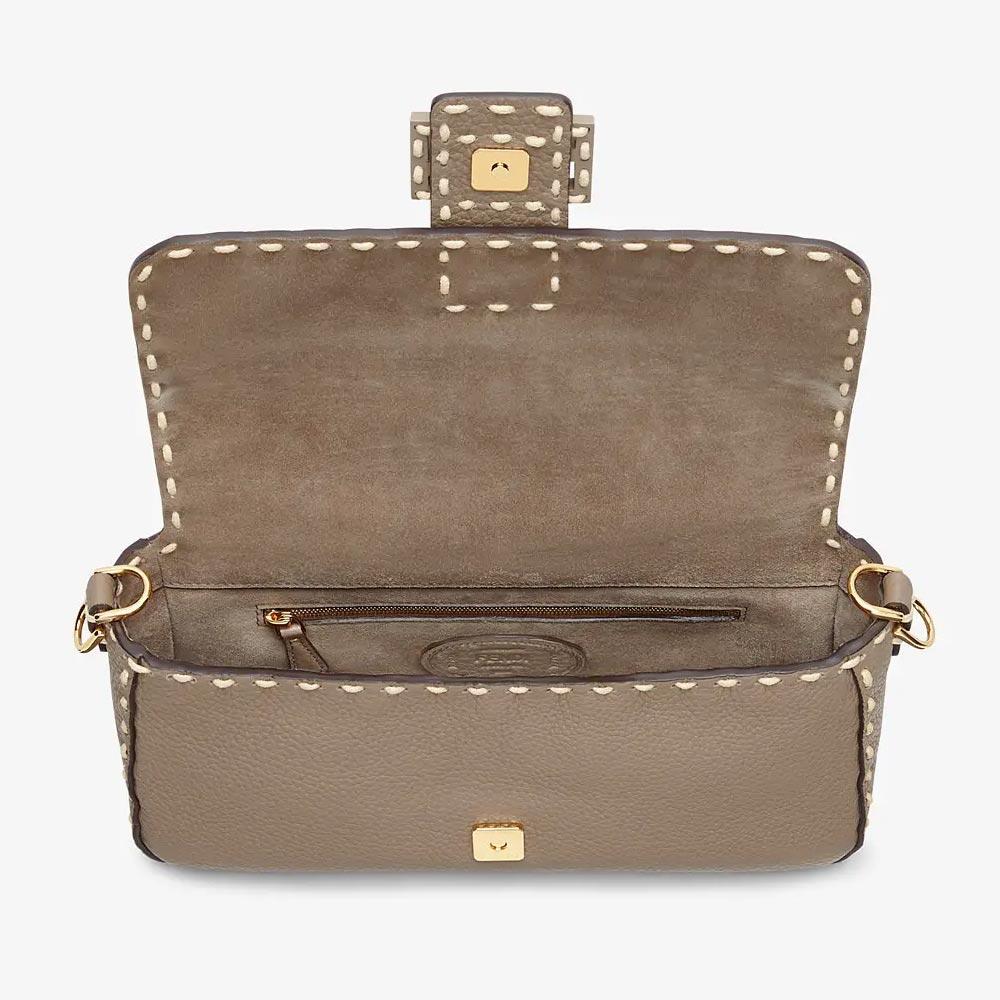 Fendi Baguette Grey Full Grain Leather Bag - photo 3