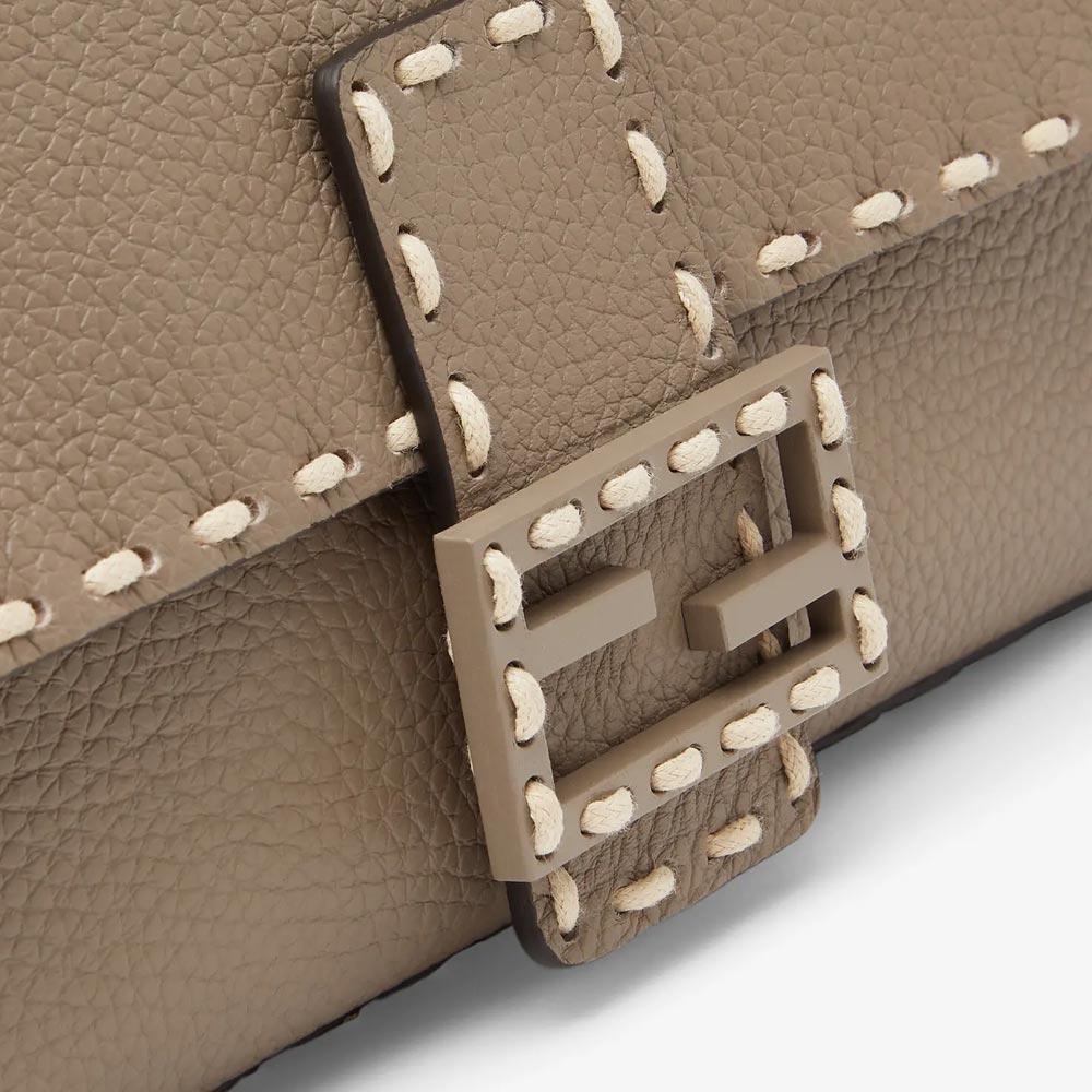 Fendi Baguette Grey Full Grain Leather Bag - photo 4
