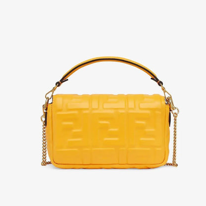 BAGUETTE Orange Nappa Leather Bag Featuring The FF Motif - image 3