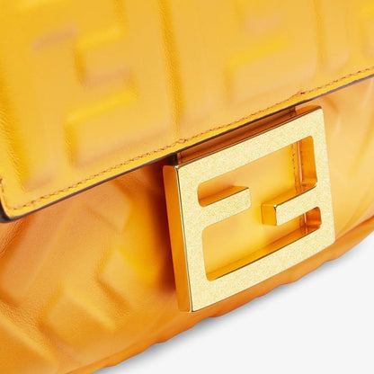 BAGUETTE Orange Nappa Leather Bag Featuring The FF Motif - image 5