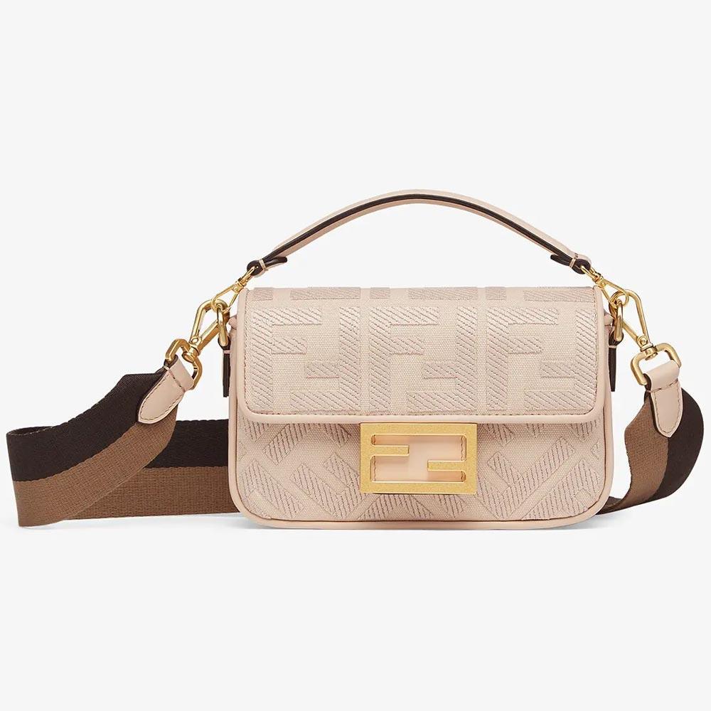 BAGUETTE Pink FF Canvas Bag - image 2