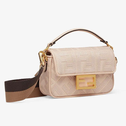 BAGUETTE Pink FF Canvas Bag - image 1
