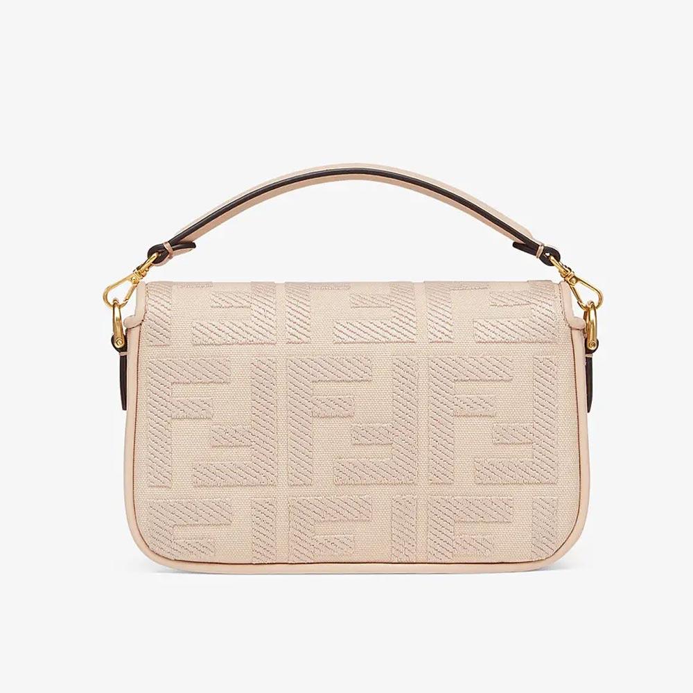 BAGUETTE Pink FF Canvas Bag - image 3