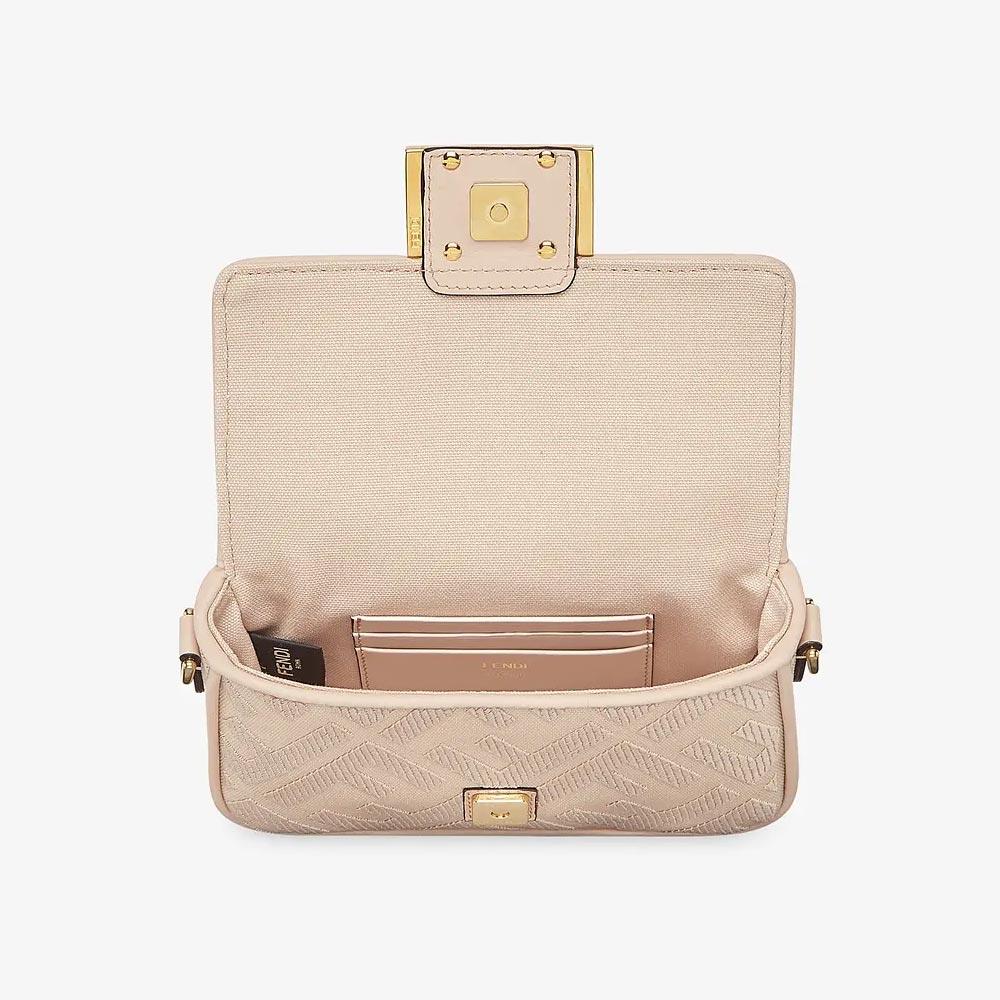 BAGUETTE Pink FF Canvas Bag - image 4