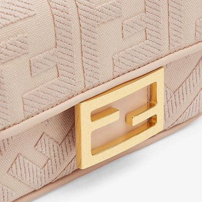 BAGUETTE Pink FF Canvas Bag - image 5