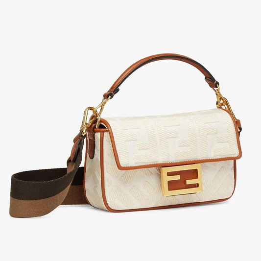 BAGUETTE White Canvas FF Bag - image 1