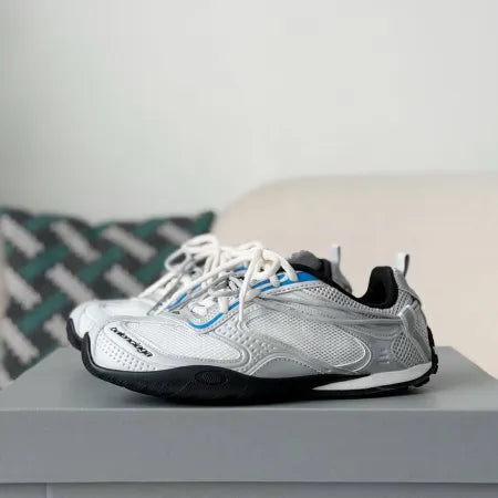 Balenciaga Radar Gradient Lines Sneaker - Silver, White & Blue - photo 1