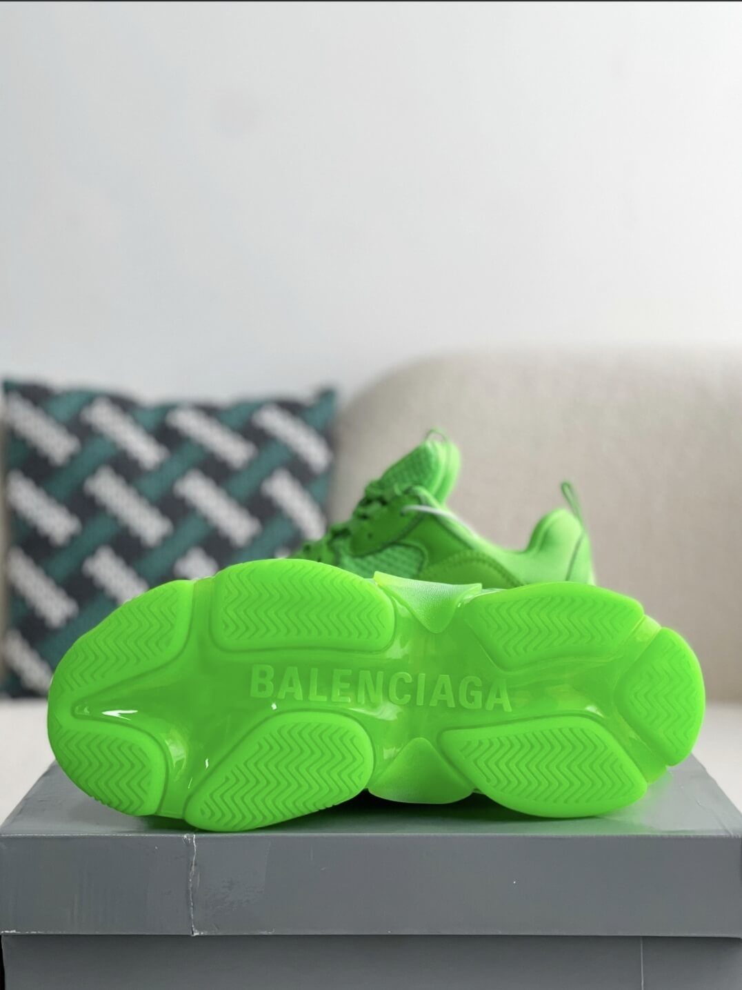 Balenciaga Triple S Sneaker Clear Sole – Neon Green - image 4