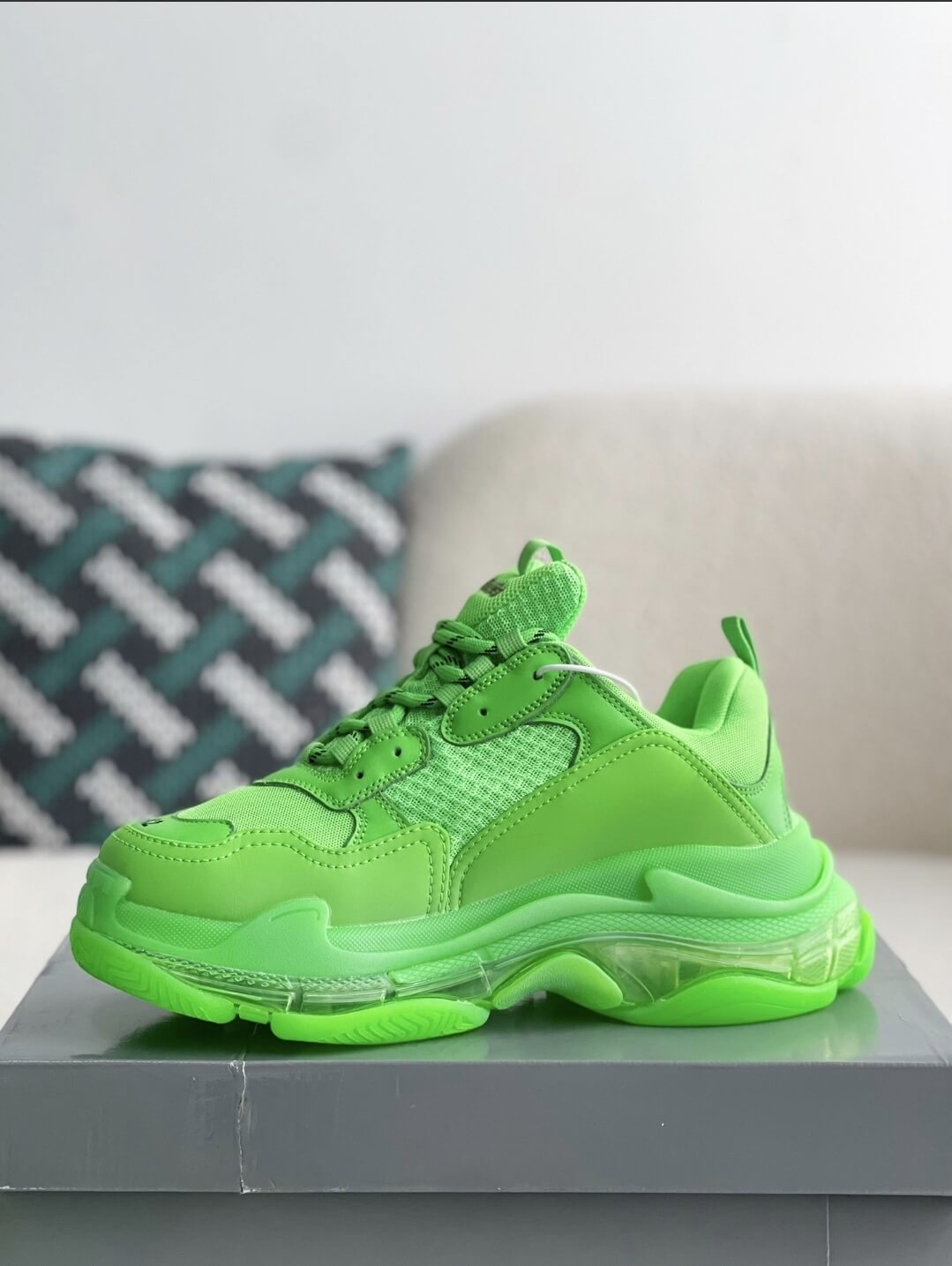 Balenciaga Triple S Sneaker Clear Sole – Neon Green - image 10