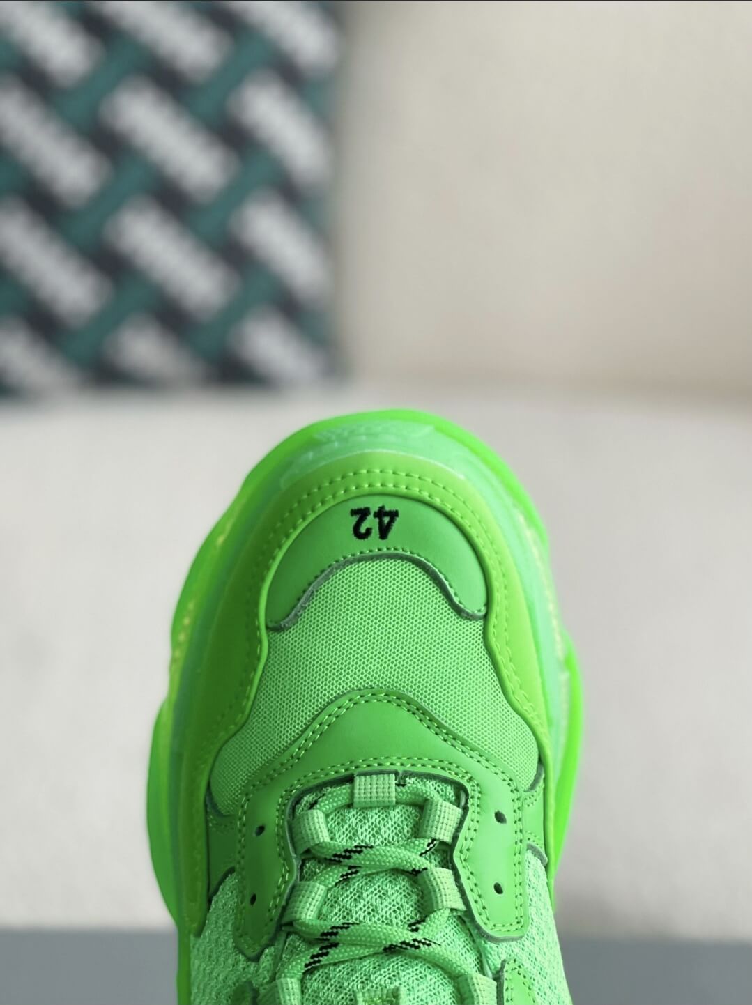 Balenciaga Triple S Sneaker Clear Sole – Neon Green - image 8