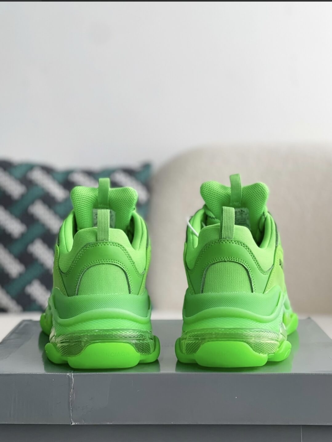 Balenciaga Triple S Sneaker Clear Sole – Neon Green - image 5