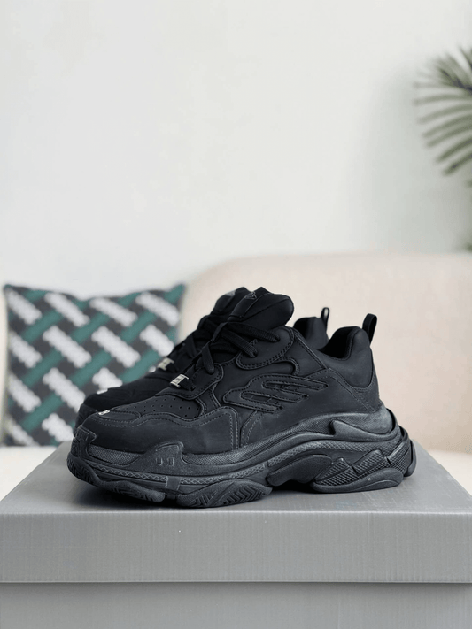 Balenciaga Triple S Sneaker - Full Black Nubuck & Mesh - photo 1