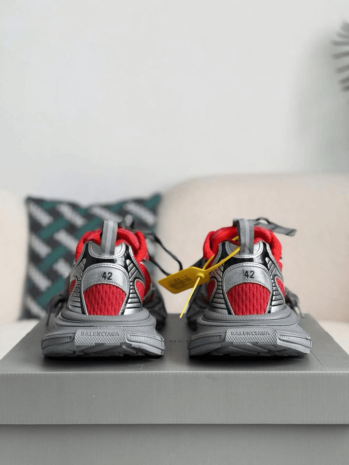 Balenciaga 3XL Sneaker - Red, Yellow & Metallic Silver - photo 9