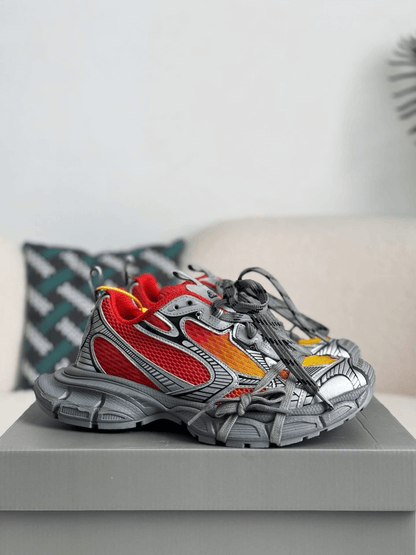 Balenciaga 3XL Sneaker - Red, Yellow & Metallic Silver - photo 3
