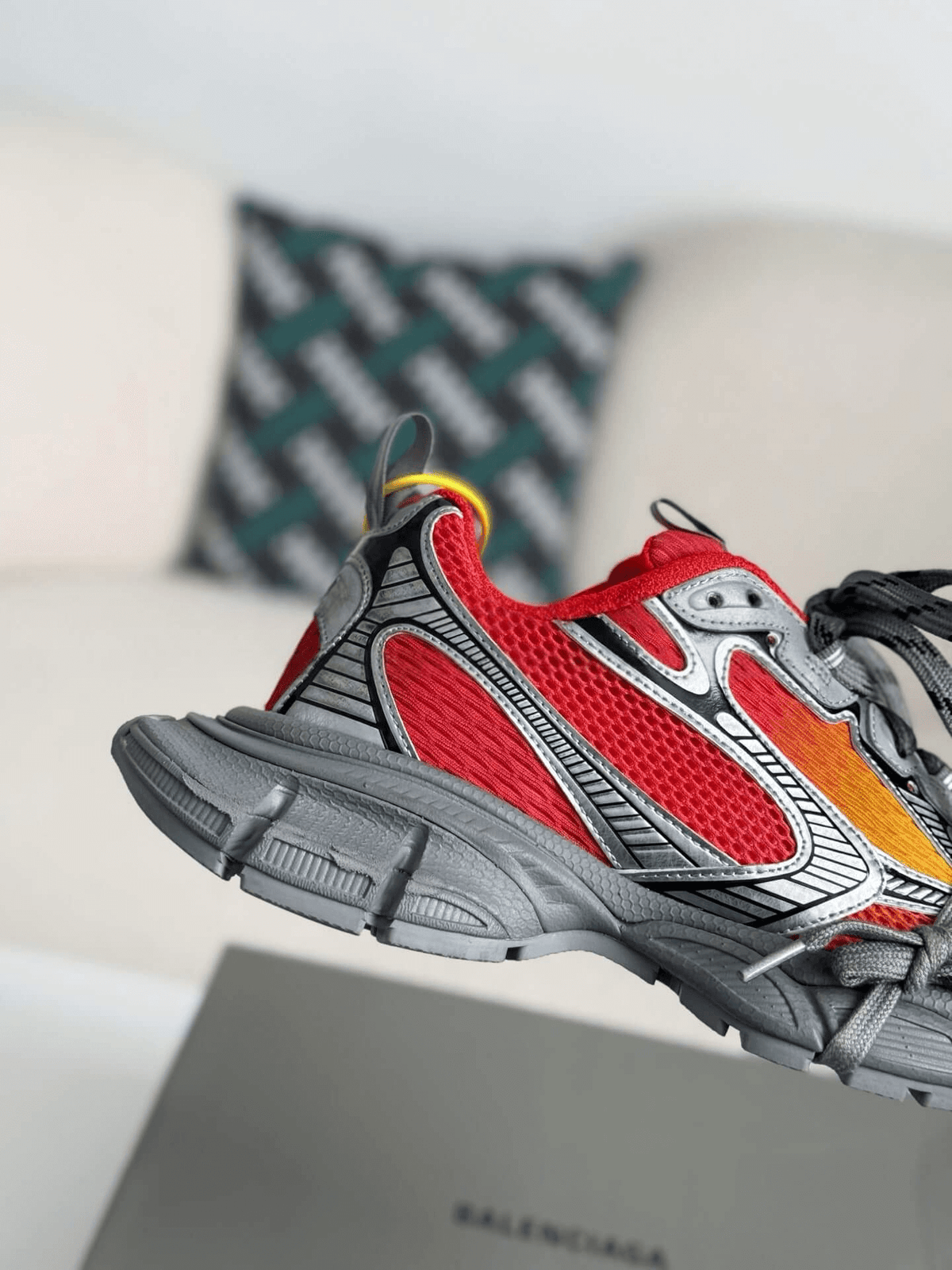 Balenciaga 3XL Sneaker - Red, Yellow & Metallic Silver - photo 7