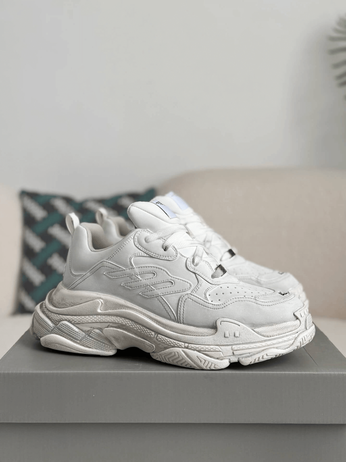 Balenciaga Triple S Sneaker - Triple White Leather & Mesh - photo 1