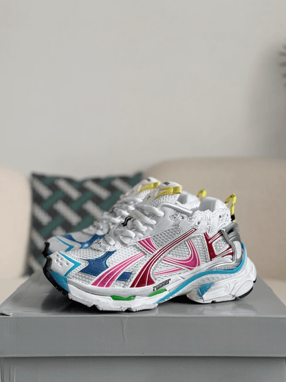 Balenciaga Runner Sneaker - Multi-Color White, Pink & Blue - photo 1