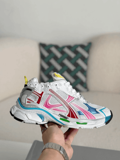 Balenciaga Runner Sneaker - Multi-Color White, Pink & Blue - photo 7