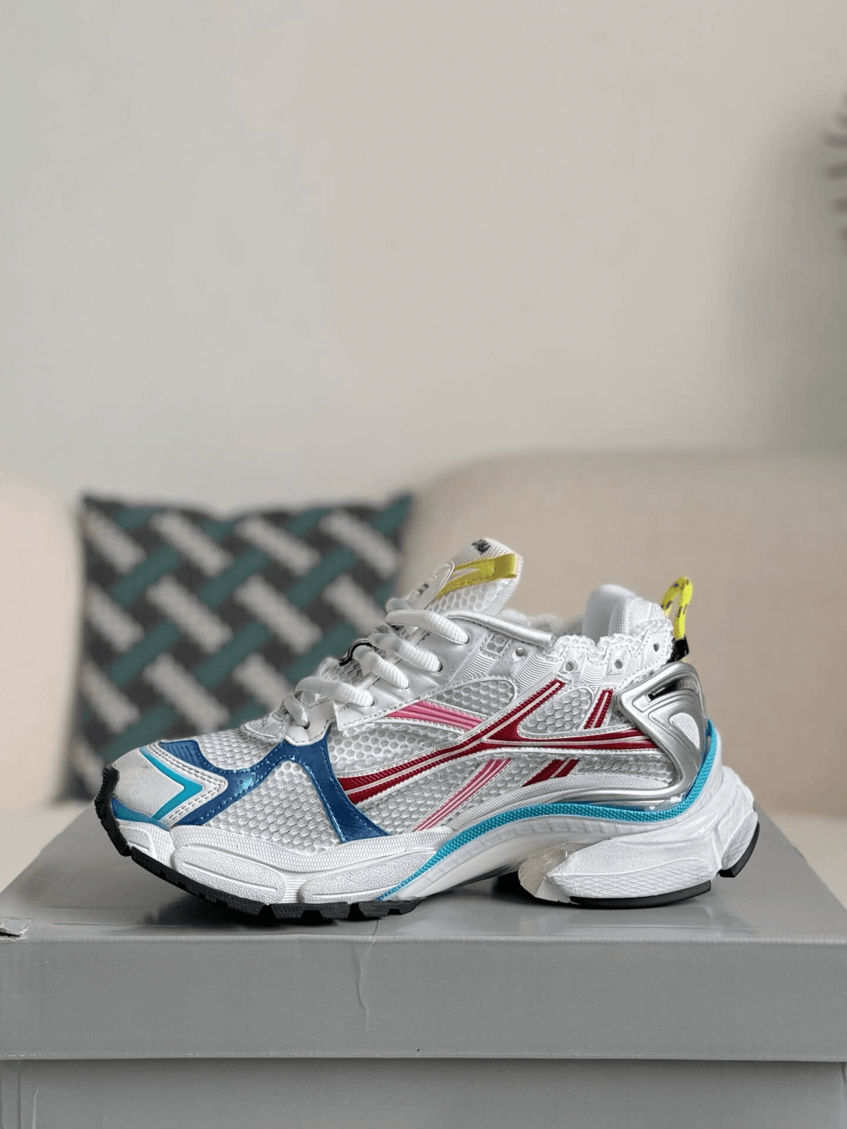 Balenciaga Runner Sneaker - Multi-Color White, Pink & Blue - photo 10