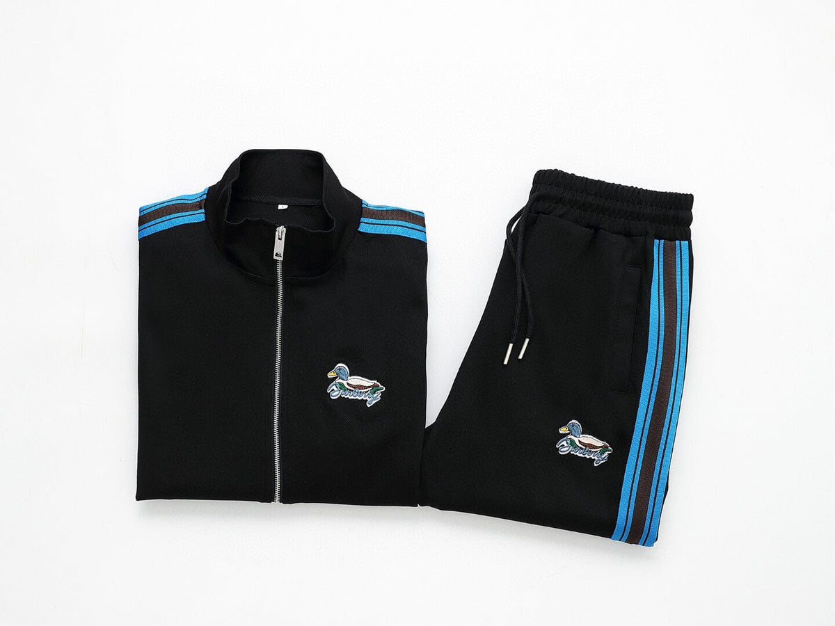 Burberry Duck Logo Striped Side Band Technical Tracksuit Black - photo 4