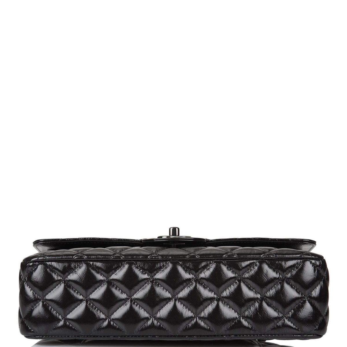 Chanel Shiny SO Black Crumpled Calfskin Quilted Medium Classic Double Flap Bag Black Hardware - photo 6